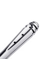 Close up of Silver Stream aluminium shower douche nozzle with rounded tip and side outlet holes