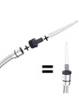 SwitchStream bottle and shower douche enema nozzle assembly with adaptor head and clear nozzle
