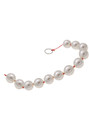 Pearl Pop 12 bead ABS anal beads with pearl-style beads and red cord
