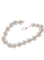 Pearl Pop 18 bead ABS anal beads with red cord and metal pull ring