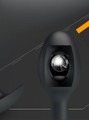 Black silicone butt plug with internal rolling steel ball design