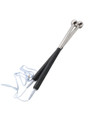 Two stainless steel E-Stim Drumsticks with standard 1-pin connection cables