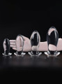 Clear TPE anal dragon egg butt plugs in Small, Medium, Large and XL sizes