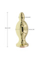 Gold stainless steel weighted butt plug with measurements