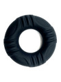 Ribbed Ring Black silicone cock ring
