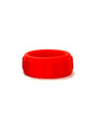 Red Inner Shaft Ring medical-grade silicone cock ring with 28 mm (1.10 in) inner diameter and 16 mm (0.63 in) height.
