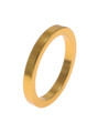 Gold solid aluminium cock ring with smooth polished finish.