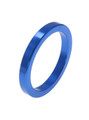 Blue solid aluminium cock ring with smooth polished finish.