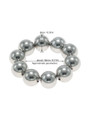 Stainless steel beaded cock ring with 18 mm inner diameter and 8 mm beads