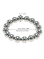 Stainless steel beaded cock ring with 32 mm inner diameter and 8 mm beads