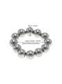 Stainless steel beaded cock ring with 23 mm inner diameter and 8 mm beads