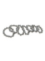 Stainless steel beaded cock ring set shown in different size options