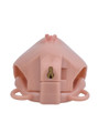 nude locking resin vagina chastity cage rear lock detail