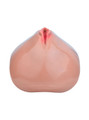 nude resin vagina chastity cage rear view showing smooth shell shape