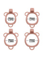 nude resin chastity cage ring size chart showing 40 mm (1.57 in), 45 mm (1.77 in), 48 mm (1.89 in), and 54 mm (2.13 in)