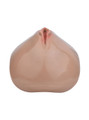 Deep Nude resin vagina chastity cage rear view showing smooth shell shape