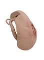 Deep Nude resin vagina chastity cage close-up side view showing realistic front detail