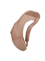 Deep Nude locking resin vagina chastity cage side profile with internal restraint section