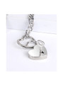 Silver heart padlock and key detail