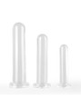 Clear Flexible Straight Dildos in Small, Medium and Large sizes