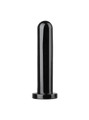 Black Flexible Straight Dildo with smooth shaft and rounded tip