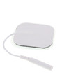 Reusable square E-Stim conductive pad with attached pin-style connection socket