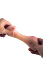 Realistic TPE pussy being stretched
