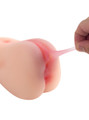 Soft TPE opening stretched on Cherry realistic pocket pussy