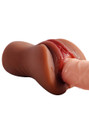 Diamond Black pocket pussy shown during penetration with rounded cheek grip