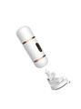 White automatic thrusting dildo machine separated from adjustable suction cup mounting base