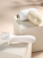 2-in-1 automatic thrusting toy with detachable silicone insert displayed separately from powered body
