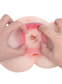 Nina TPE masturbator opened to show the layered folds inside the pussy