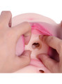 Close-up of the soft curved ridges and layered folds inside Bambi’s vaginal hole