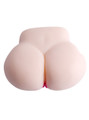 Rear view of Paris light skin tone masturbator showing her plump rounded ass