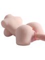 Penis penetrating Alessia's anal hole between her rounded buttocks
