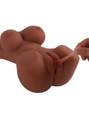 Nia tan torso masturbator with one soft pussy lip stretched outward by hand