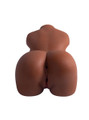 Rear view of Ayana tan torso masturbator showing her rounded buttocks, pussy and separate anal entrance