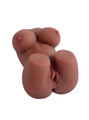 Angled front view of Mila petite torso masturbator with full breasts and detailed pussy