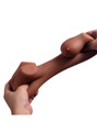 Mila soft flexible tan torso masturbator being bent and stretched between two hands