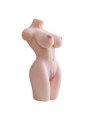 Lacey curvy light skin dual-hole sex doll shown from an angled front view