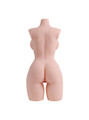 Rear view of Selena torso sex doll showing rounded ass and thick thighs