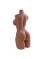Mercedes brown skin torso sex doll rear angle showing her curvy ass