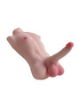 muscular male torso sex doll angled view with realistic cock and balls