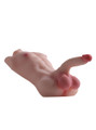 Reclining male torso sex doll with raised 18.5 cm (7.3 in) cock