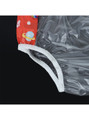 Close-up of "Cosmic Unicorns" ABDL pull up pants showing elasticated leg opening and transparent waterproof PVC