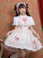 Chiffon princess dress with butterfly bows, ideal for ABDL and ageplay, offering a blend of elegance and cuteness.