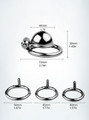 Modern Constraint Stainless Steel Chastity Cage with Concealed Lock