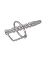 Elegant Metallic Finish on Premium Hollow Penis Plug for Enhanced Sensual Experience