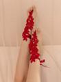 red foot decoration for foot fetish