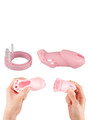 The Lollipop Pink Silicone Chastity Cage - Small